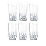 Set 6 Vasos Altos Whisky Cristar Prisma Rocks 335ml