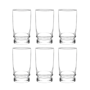 Display 6 Vasos Altos Madeira Rock 370cc Tragos Jugos Cristar