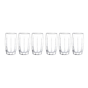 Display 6 Vasos Altos Amadeus Rocks 374cc Tragos Jugos Cristar