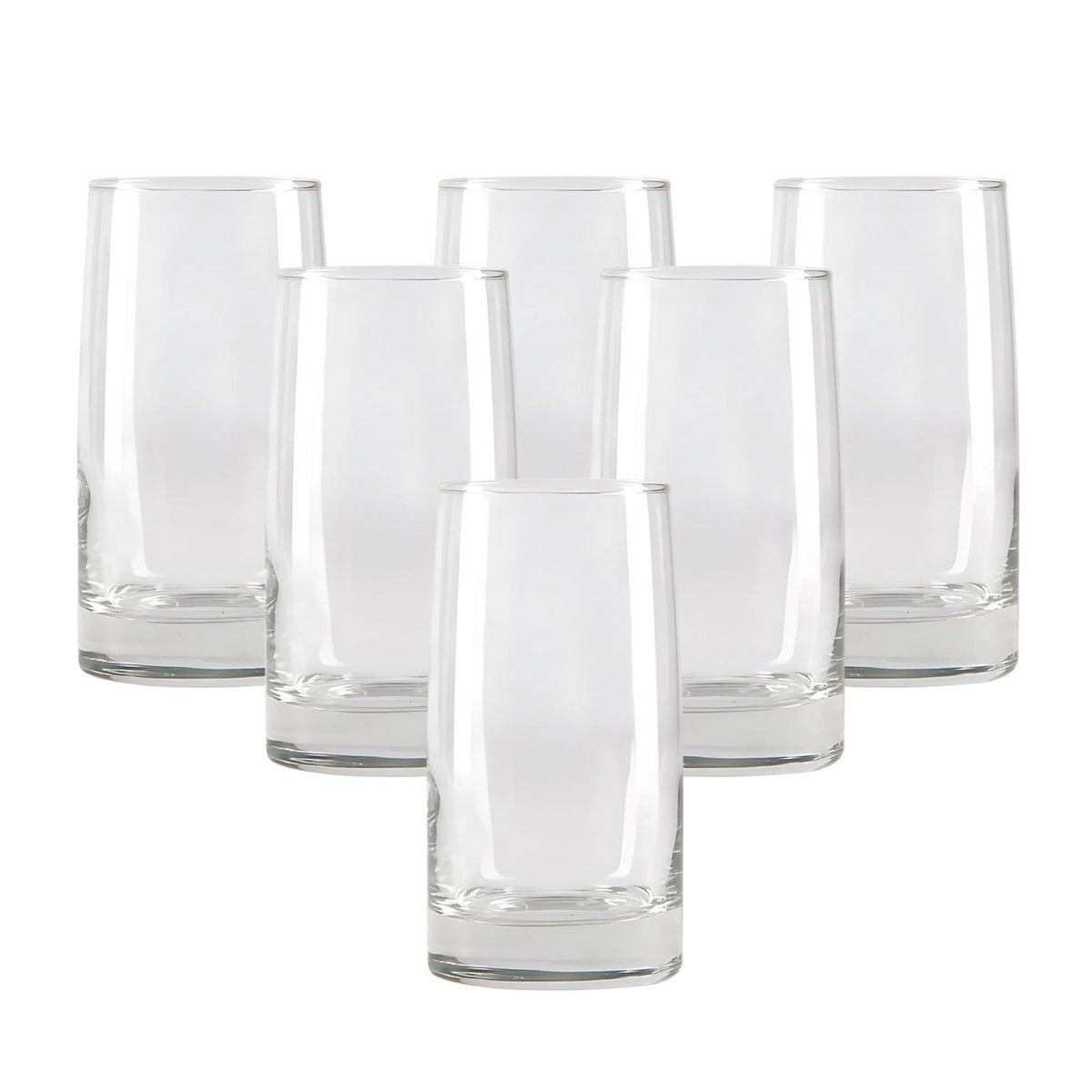 Display 6 Vasos Altos 388cc Toledo Vidrio Cristar Mojitos Bebida