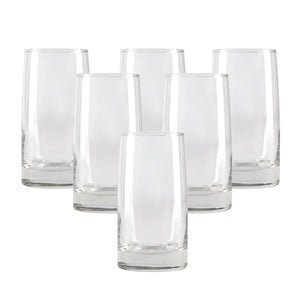 Display 6 Vasos Altos 388cc Toledo Vidrio Cristar Mojitos Bebida
