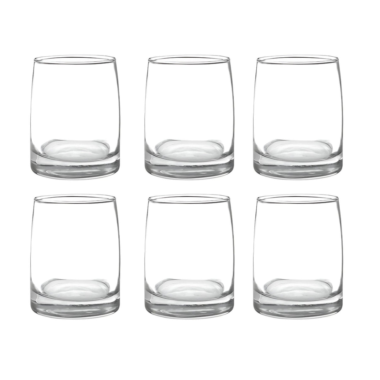 Display 6 Vasos Bajos 366cc Toledo Vidrio Cristar Mojitos Bebida