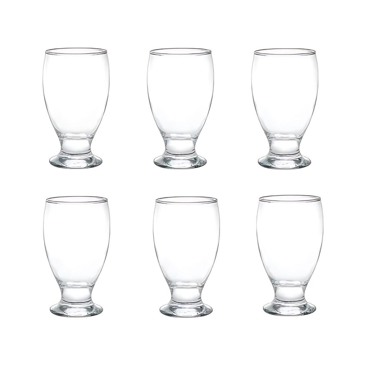 Display 6 Copas Lexington 355cc Para Agua Bebida Cerveza Cristar