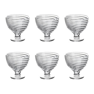 Set 6 Copas Para Postre Helados Lineas 300cc Allegra