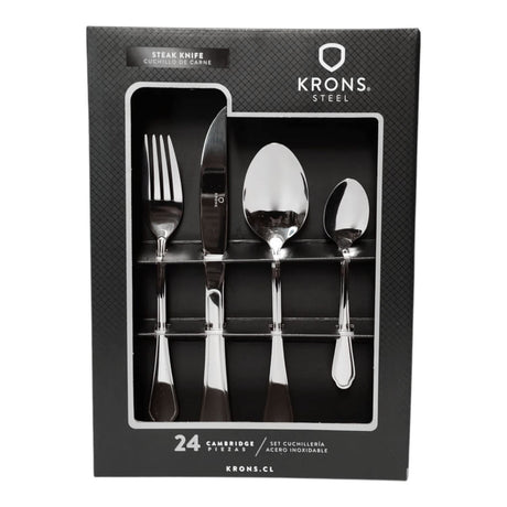 Set Cubiertos 24 Pzs Cambridge Krons Acero Inox Set Cuchilleria | Disparo.cl