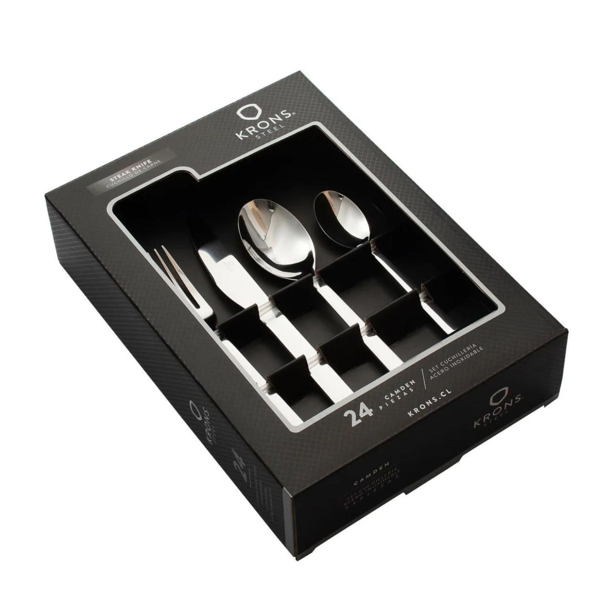 Set Cubiertos 24 Pzs Camden Krons Acero Inox Set Cuchilleria