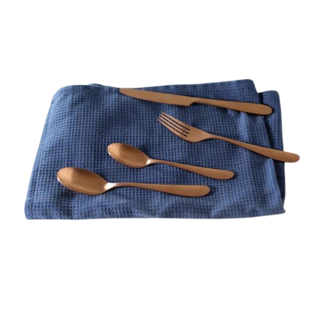 Set Cubiertos 24 Piezas Copper Krons Acero Inoxidable