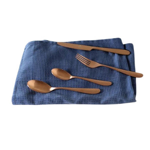 Set Cubiertos 24 Piezas Copper Krons Acero Inoxidable