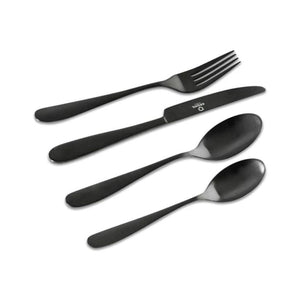 Set Cubiertos 24 Piezas Black Krons Acero Inoxidable