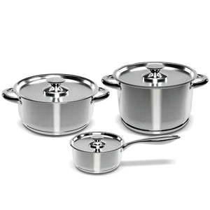 Bateria Cocina Wens 6 Piezas Acero Inoxidable Cocina 430-6SS
