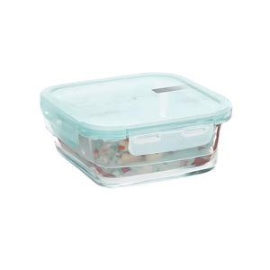 Contenedor Alimentos Hermetico Cuadrado 740ml Vidrio Allegra
