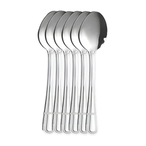 Set 6 Cucharas para Te Perlado Krons 13cm Acero Inoxidable
