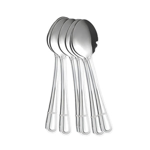 Set 6 Cucharas para Te Perlado Krons 13cm Acero Inoxidable