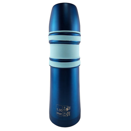 Termo Mega Slim II 1L Acero Inoxidable Bebidas Calientes Frias Azul