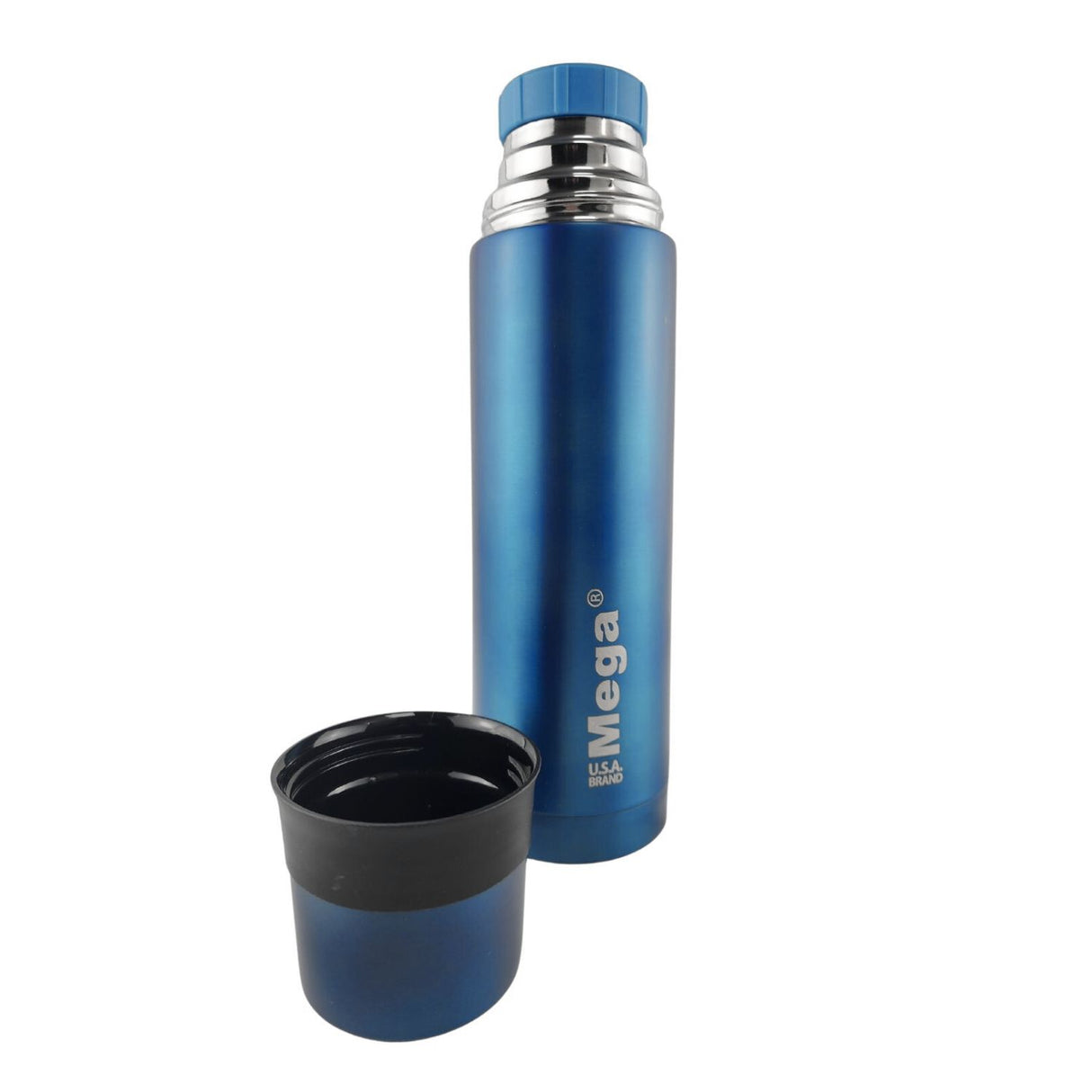 Termo Mega Slim IV 470mL Acero Inoxidable Metalico Te Cafe Azul
