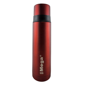 Termo Mega Slim IV 470mL Acero Inoxidable Metalico Te Cafe Rojo