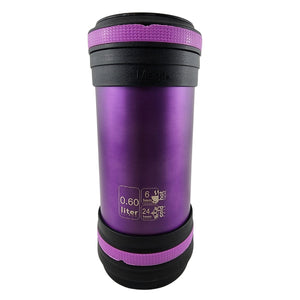 Termo Mega Maxx 600mL Comidas Metalico Acero Inoxidable Morado