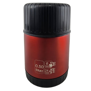 Termo Mega Magnum 500mL Comidas Metalico Acero Inoxidable Rojo