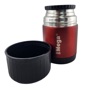 Termo Mega Magnum 500mL Comidas Metalico Acero Inoxidable Rojo