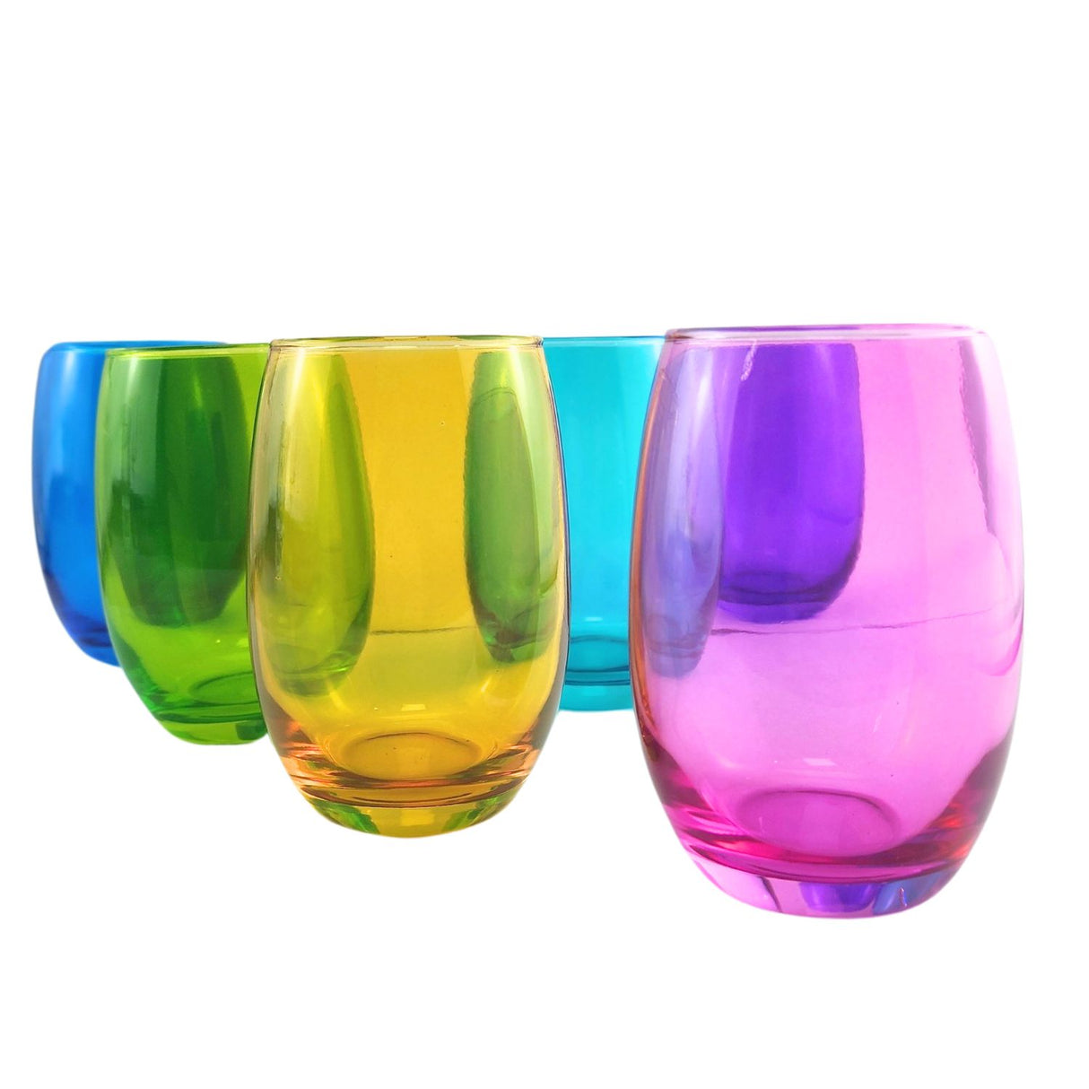Pack 6 Vasos Vidrio Altos Mikonos Full Color 460ml Cocina Mejora tus reuniones con estos coloridos vasos. ¡Haz tu pedido y añade estilo a tu mesa!-2