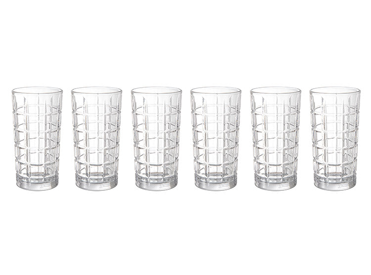 Set De 6 Vasos Altos 380Cc Modelo Glasglow Jugos Bebidas Mejora tu experiencia al servir bebidas con estos elegantes vasos. ¡Compra ahora y disfruta!-1