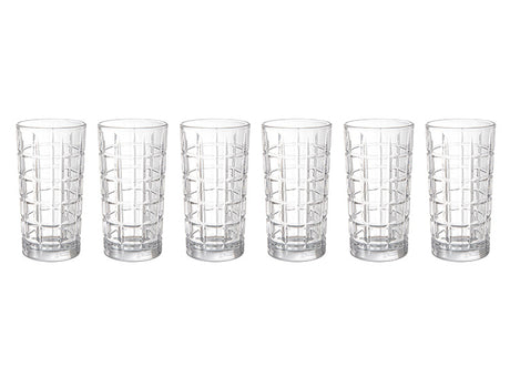 Set De 6 Vasos Altos 380Cc Modelo Glasglow Jugos Bebidas Mejora tu experiencia al servir bebidas con estos elegantes vasos. ¡Compra ahora y disfruta!-1