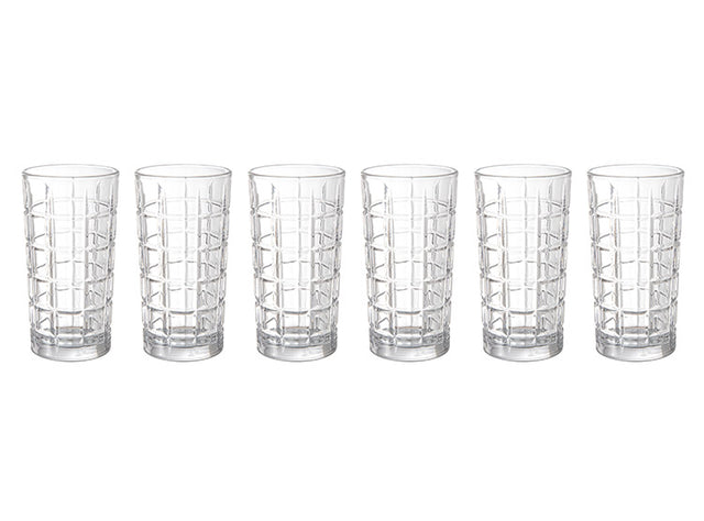 Set De 6 Vasos Altos 380Cc Modelo Glasglow Jugos Bebidas Mejora tu experiencia al servir bebidas con estos elegantes vasos. ¡Compra ahora y disfruta!-1