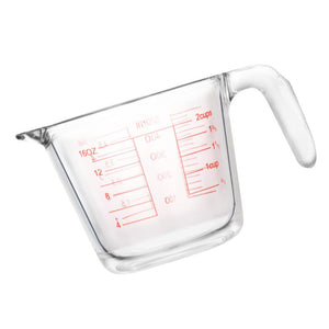 Jarra Medidora De Líquidos o Mezclas 500ml Vidrio Allegra, ideal para medir con precisión. ¡Haz que tus recetas sean perfectas! Compra ahora y mejora tu cocina.-2