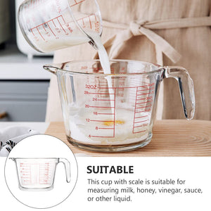 Jarra Medidora De Líquidos o Mezclas 1000Ml Vidrio Allegra, ideal para medir con precisión. ¡Haz que cocinar sea más fácil y eficiente!-3