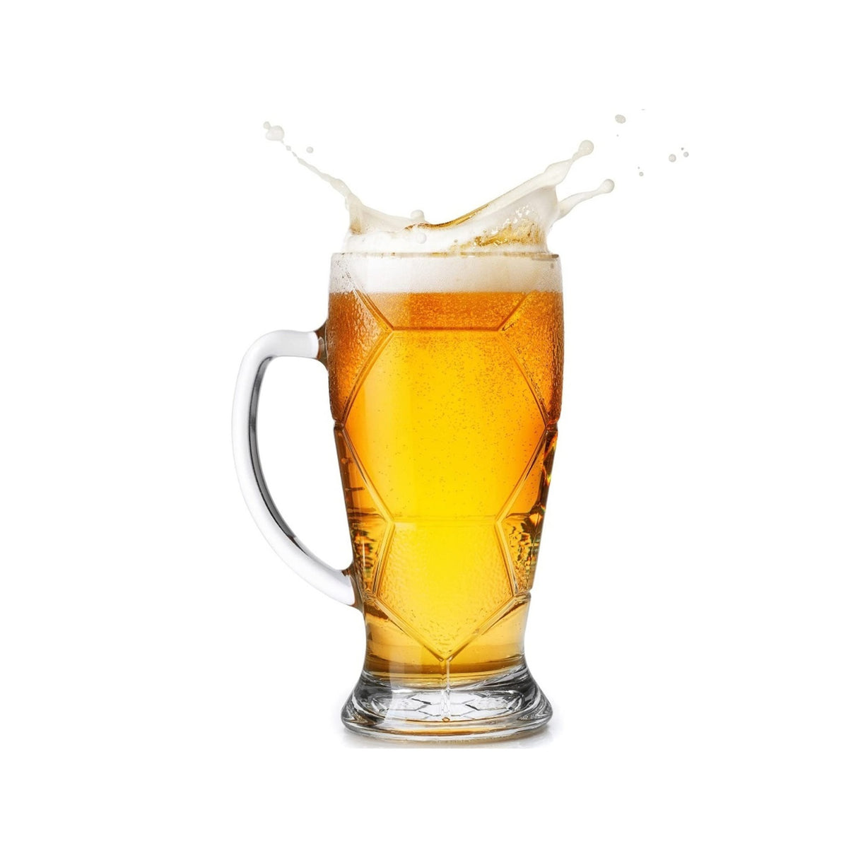 Set de 2 vasos shoperos Ziel de vidrio resistente, 600 ml, diseño elegante, ideales para disfrutar cerveza en reuniones.-1-4-1-1