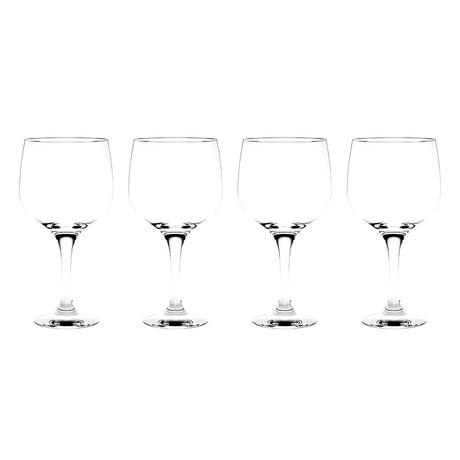 Set de 4 copas de gin tonic de vidrio transparente, 653 ml, diseño elegante y resistente, ideales para cócteles en eventos y reuniones.-1