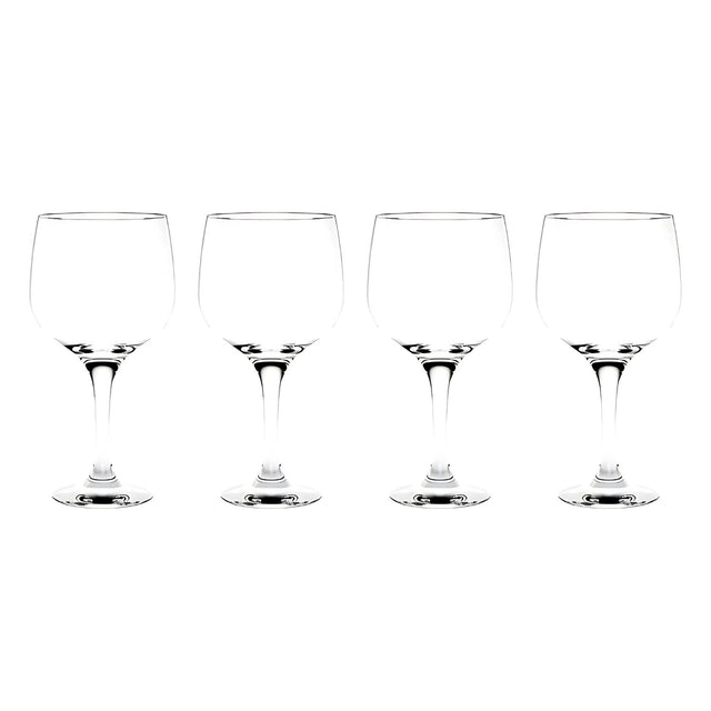 Set de 4 copas de gin tonic de vidrio transparente, 653 ml, diseño elegante y resistente, ideales para cócteles en eventos y reuniones.-1