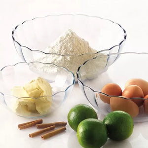 Bowl Bella Vidrio Templado Transparente 1 litro Marinex, ideal para ensaladas, postres y más. Resistente, apto para microondas y refrigerador.-2
