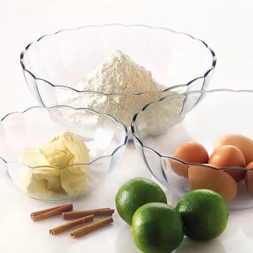Bowl Bella Vidrio Templado Transparente 1 litro Marinex, ideal para ensaladas, postres y más. Resistente, apto para microondas y refrigerador.-2