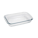 Fuente asadera rectangular Marinex de vidrio templado, 1,6L, apta para horno y microondas, ideal para gratinados y asados.-2