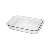 Fuente asadera rectangular Marinex de vidrio templado, 1,6L, apta para horno y microondas, ideal para gratinados y asados.-4