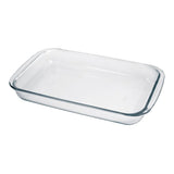 Asadera rectangular grande Marinex de vidrio templado, 2.9L, apta para horno y microondas, ideal para hornear y almacenar alimentos.-4