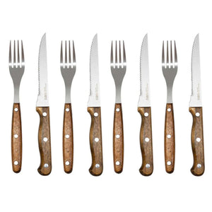 Set 8 Piezas Cuchillos Tenedores PRM Wayu Cocina Asados