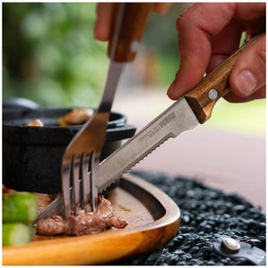 Set 8 Piezas Cuchillos Tenedores PRM Wayu Cocina Asados