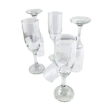 Set de 6 copas de champagne Versalles, vidrio transparente de 183mL, diseño elegante y resistente, aptas para lavavajillas y uso exterior.-4