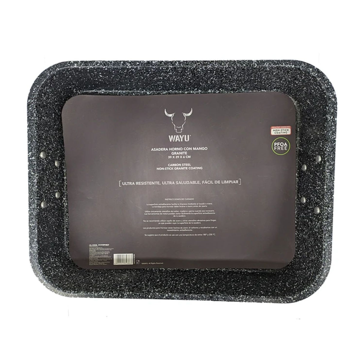 Asadera Horno Wayu Antiadherente Con Mangos Cocina 39x29cm