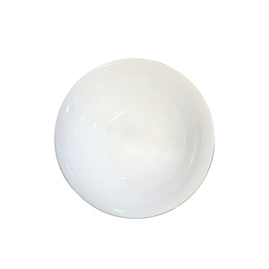 Plato hondo de porcelana blanca de 23cm con borde dorado, ideal para sopas y guisos, resistente y fácil de limpiar.-1-3-1-1