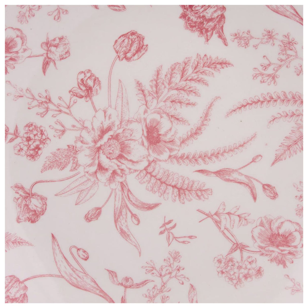 Platillo de porcelana blanco con borde rose de 16cm, ideal para servir aperitivos y postres, apto para microondas y lavavajillas.-1-3-1-1