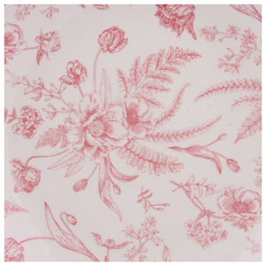 Platillo de porcelana blanco con borde rose de 16cm, ideal para servir aperitivos y postres, apto para microondas y lavavajillas.-1-3-1-1
