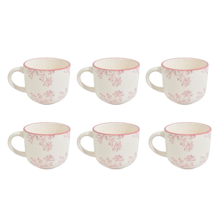 Set de 6 tazas de té de porcelana blanca con borde dorado, 350mL, resistentes al calor, ideales para ocasiones especiales y uso diario.-1-1-1-1