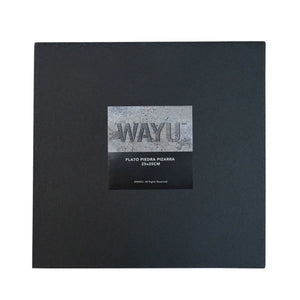 Plato Cuadrado Piedra Pizarra 25cm Wayu Alta Durabilidad Cocina
