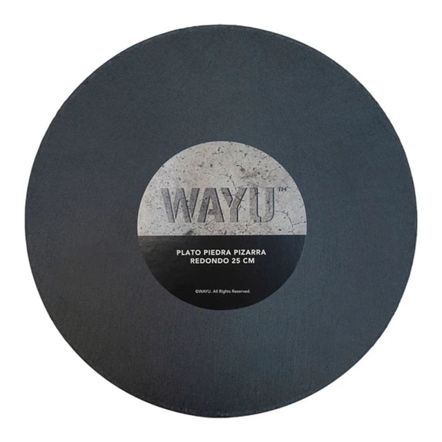 Plato Redondo de Piedra Pizarra 25cm Elegancia y Alta Durabilidad Disfruta durabilidad y elegancia en cada comida. ¡Haz tu pedido ahora y transforma tu mesa!-4