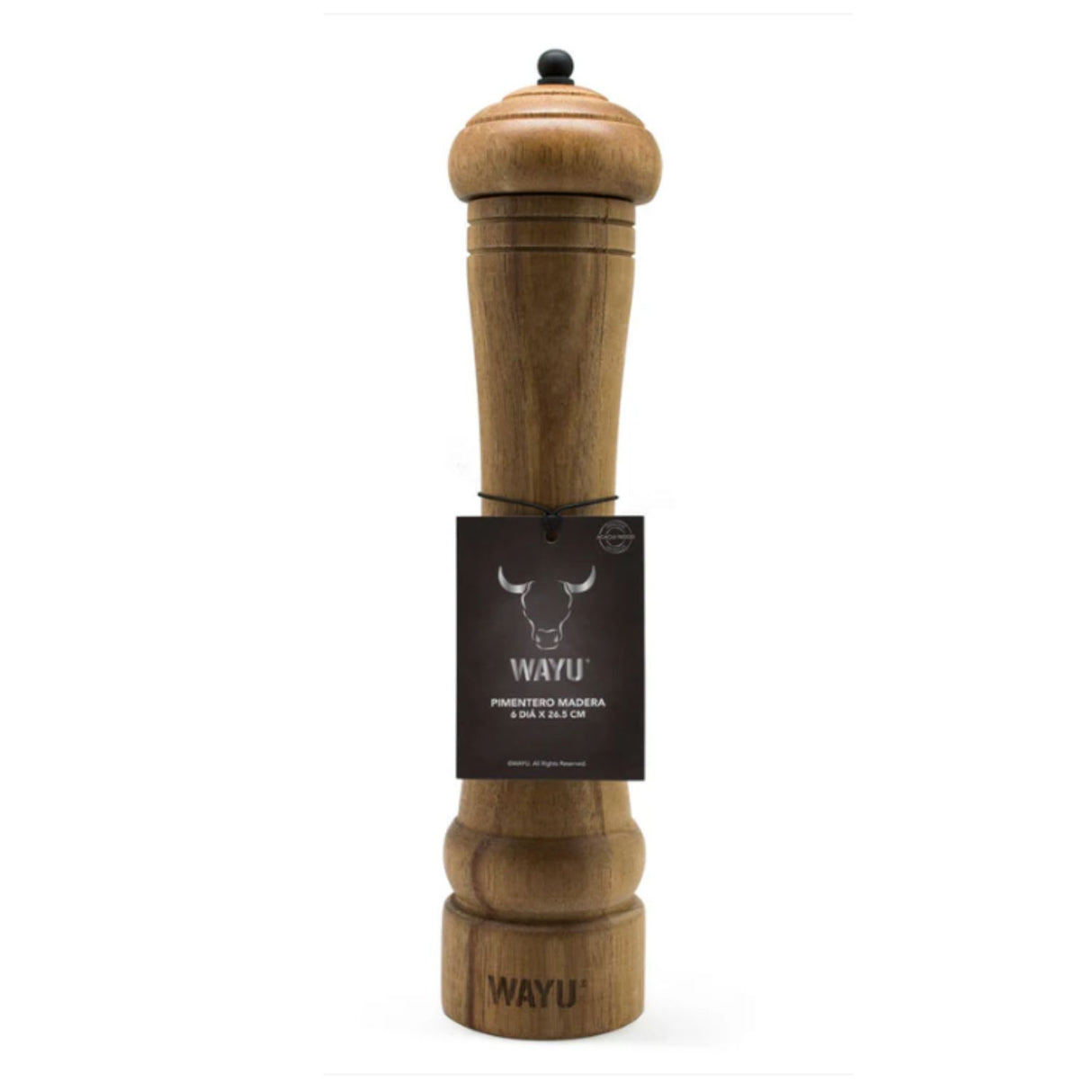 Pimentero Wayu 26cm Madera Acacia para Cocina Profesional Mejora el sabor de tus platillos con este elegante pimentero. ¡Haz tu compra ahora!-4