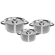 Batería de cocina Wens de 6 piezas en acero inoxidable pulido, con fondo difusor de aluminio para cocción uniforme. Ideal para guisos y sopas.-1-1-1-1