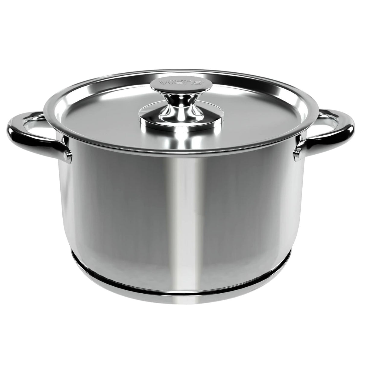 Batería de cocina Wens de 6 piezas en acero inoxidable pulido, con fondo difusor de aluminio para cocción uniforme. Ideal para guisos y sopas.-1-2-1-1
